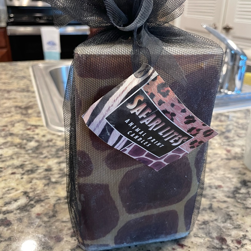Animal Print Candle - Brown